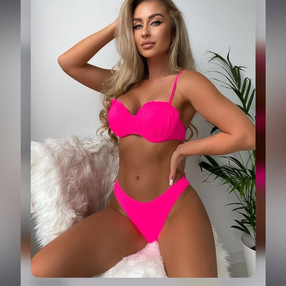 Hot pink bikini